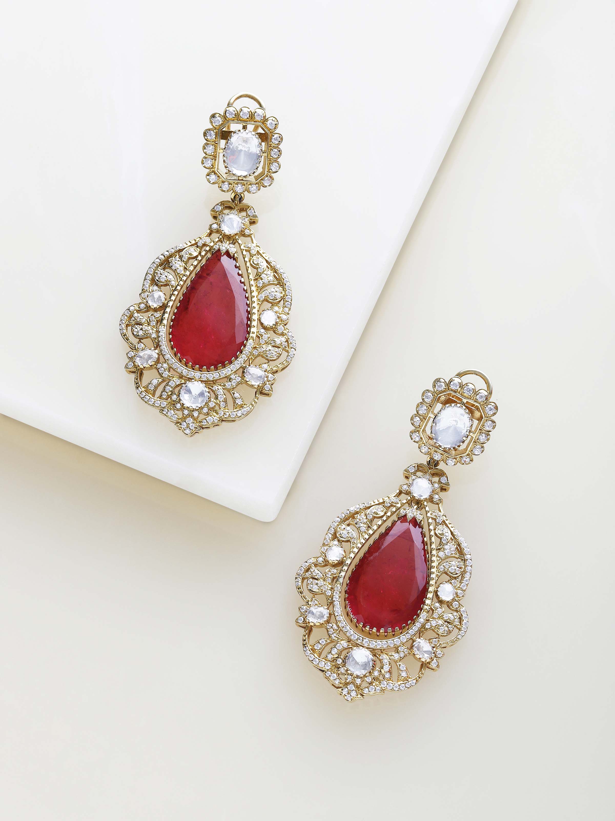 Dank Polki Silver Drop Earrings