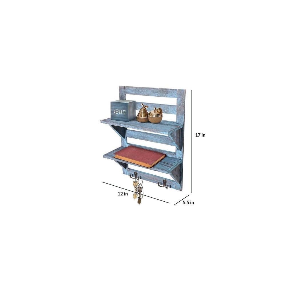 WOODENMOOD Rectangular Wall Rack