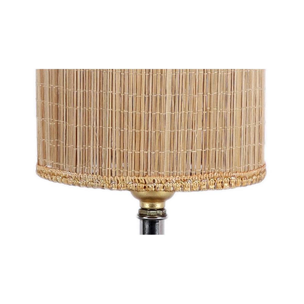 Parker Wood Table lamp with Bamboo Shade