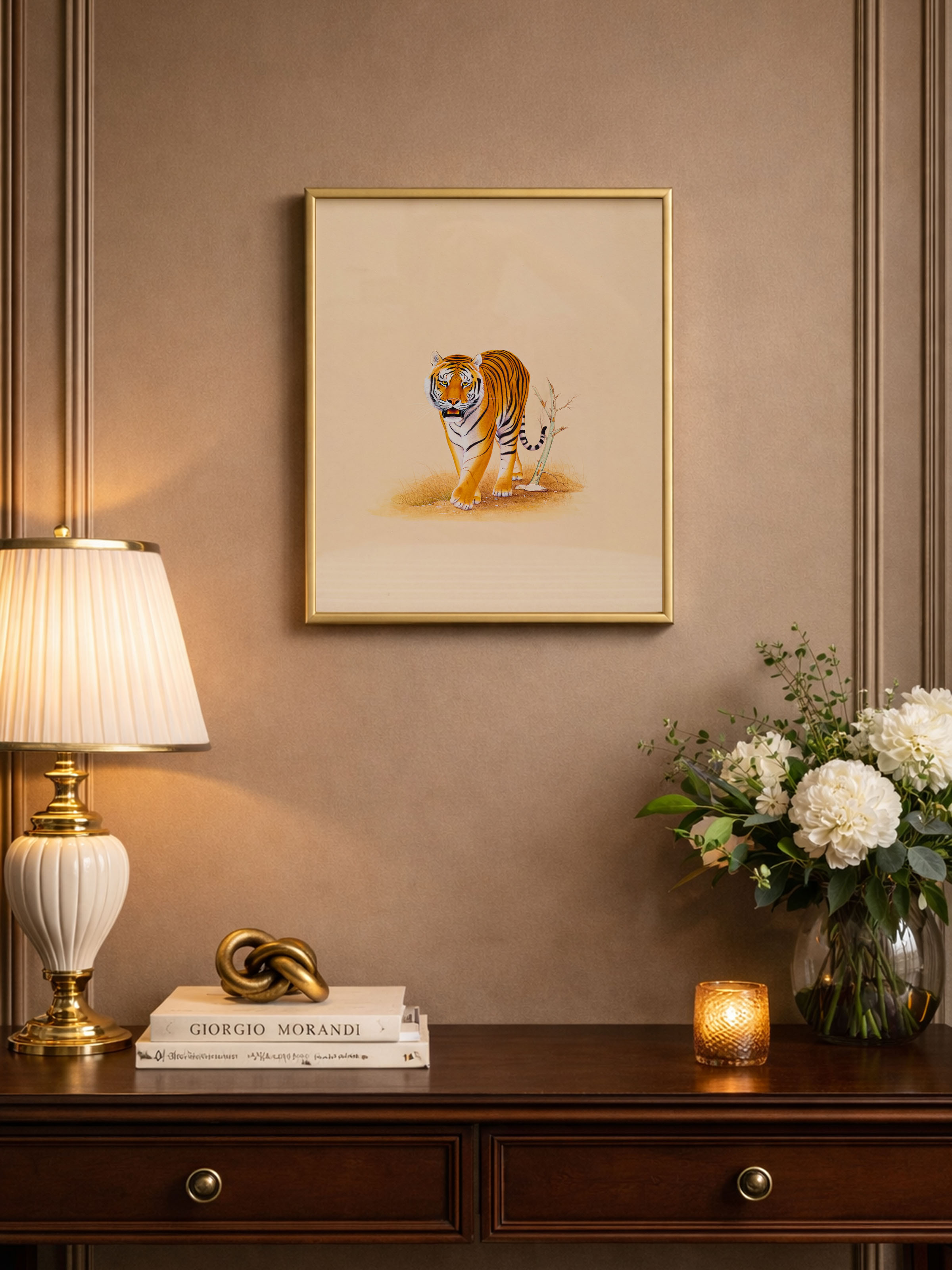 Tiger Miniature Painting