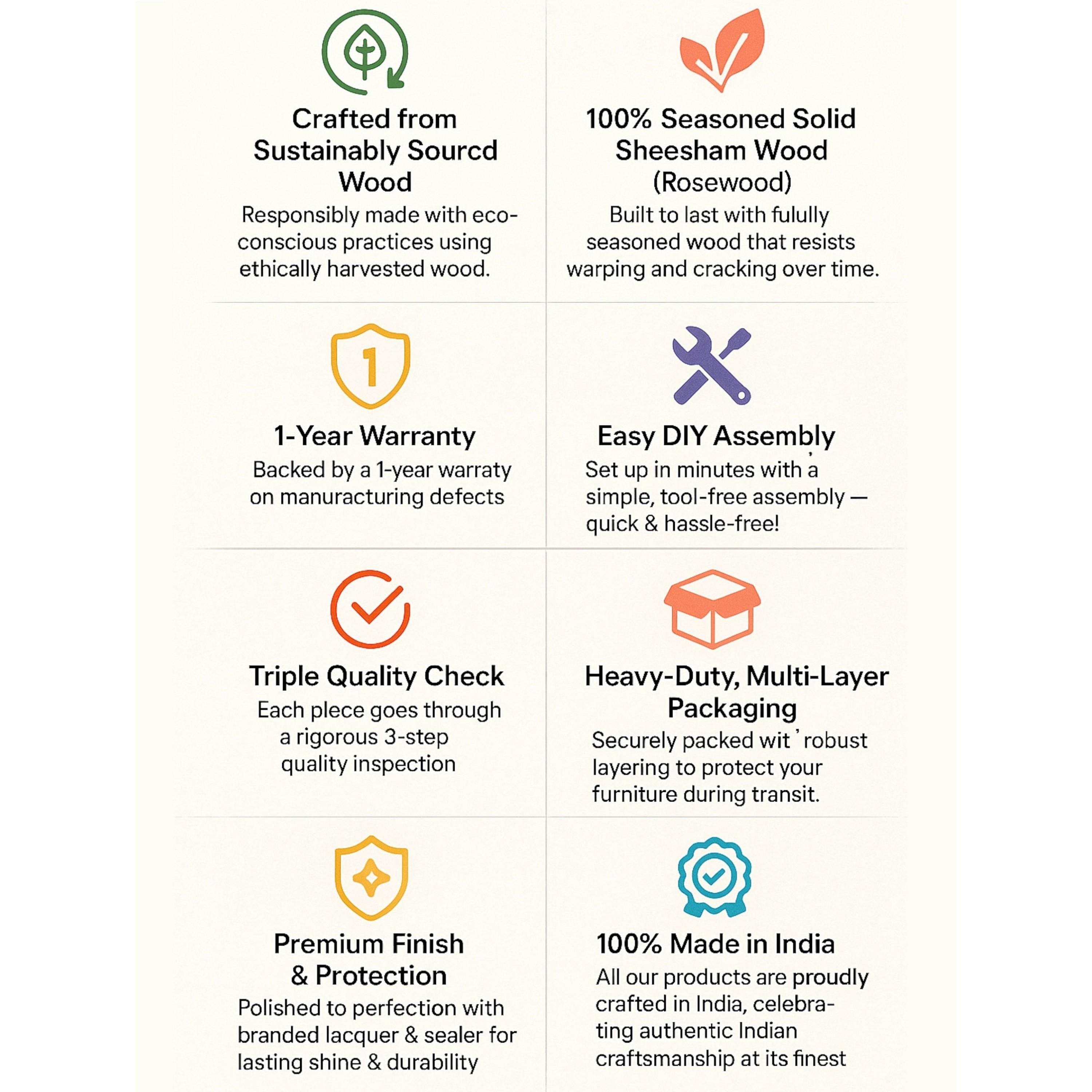 Columbus Sheesham Wood Dining Table In Teak Finish