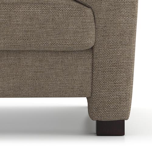 Farina Premium 3 Seater Fabric Sofa in Mist Brown Colour