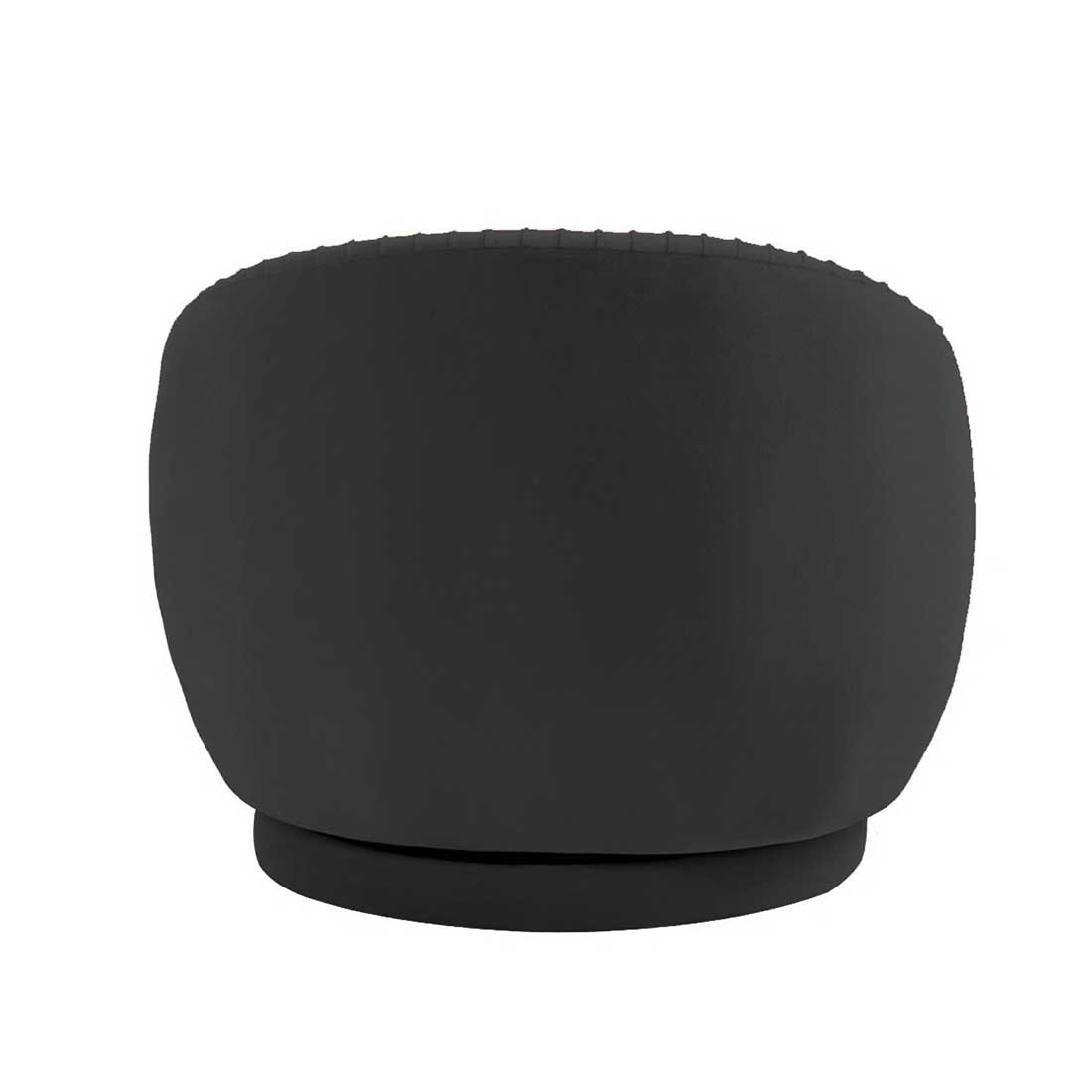 Lorna Swivel Solid Wood Round Chair in Black Colour