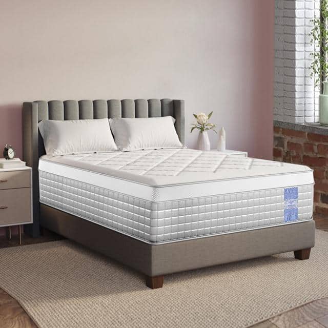 Gravity Hybrid Euro Top 5 Zoned Zero Partner Disturbance & 7 Layered Foam Pocket Spring Mattress (78 x 72 in, 10 Inches)