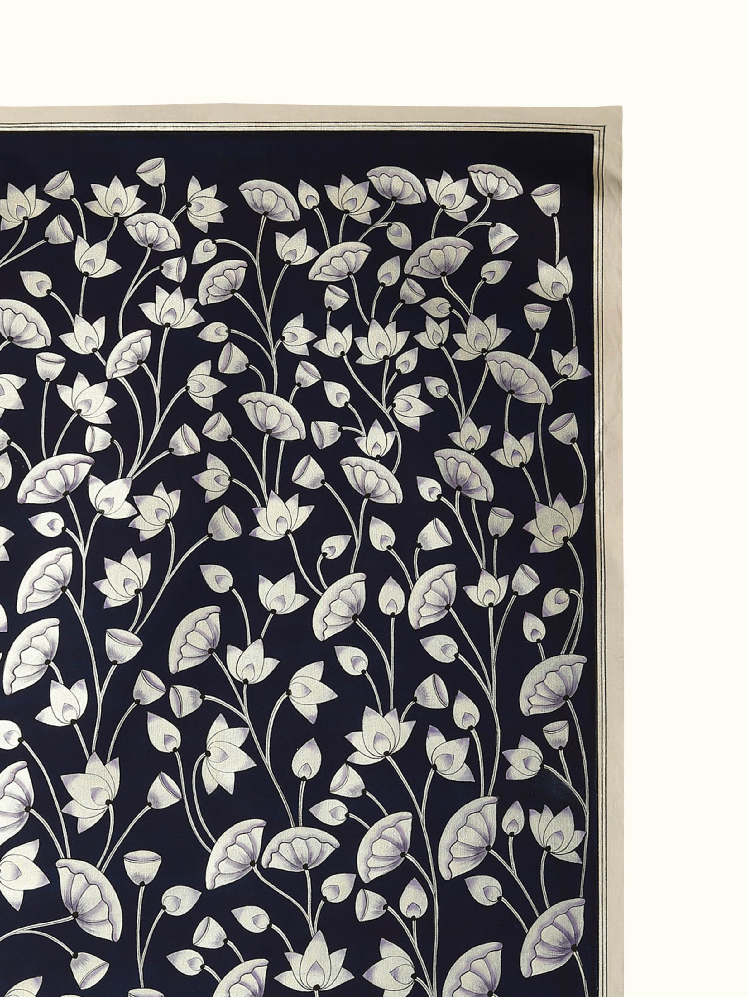 Kamal Talai Black Pichwai Painting