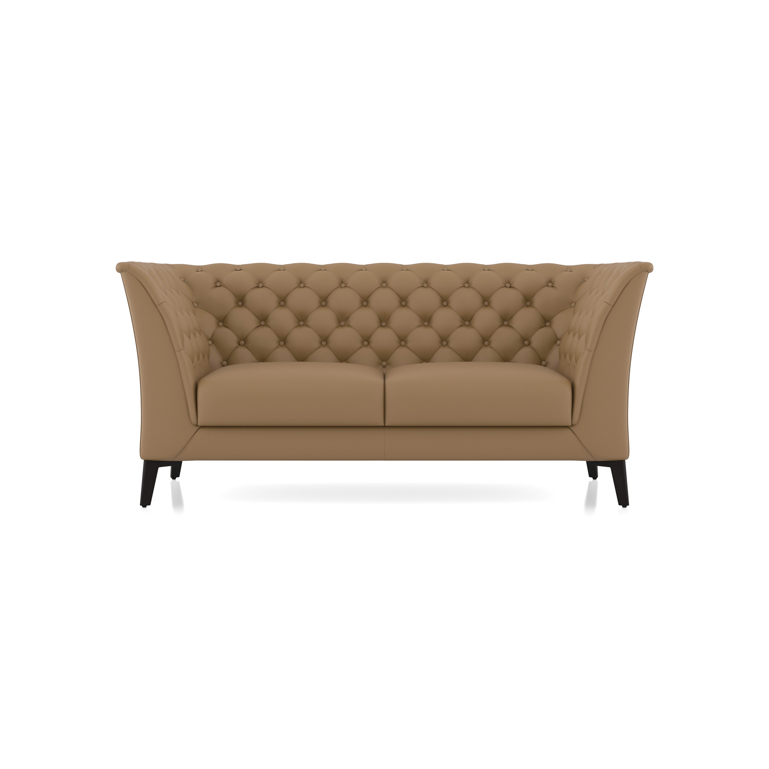 Weston 2 Seater Premium Italian Leather Sofa In Ecru