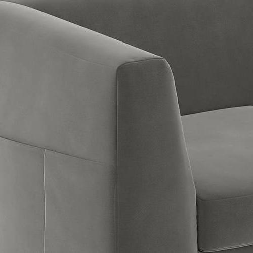 Rubik Luxe 3 Seater Fabric Sofa in Ash Grey Velvet Colour