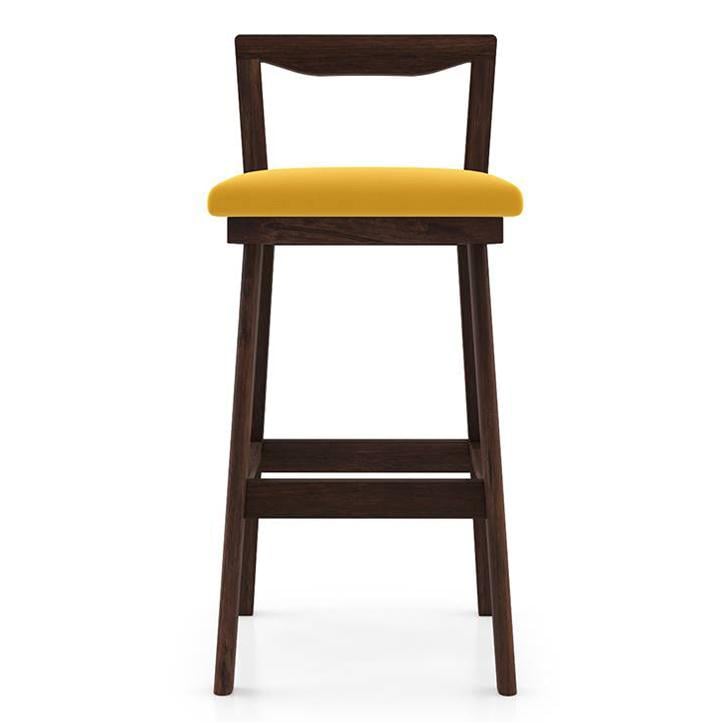 Homer Solid Wood Bar Stool in Walnut Finish
