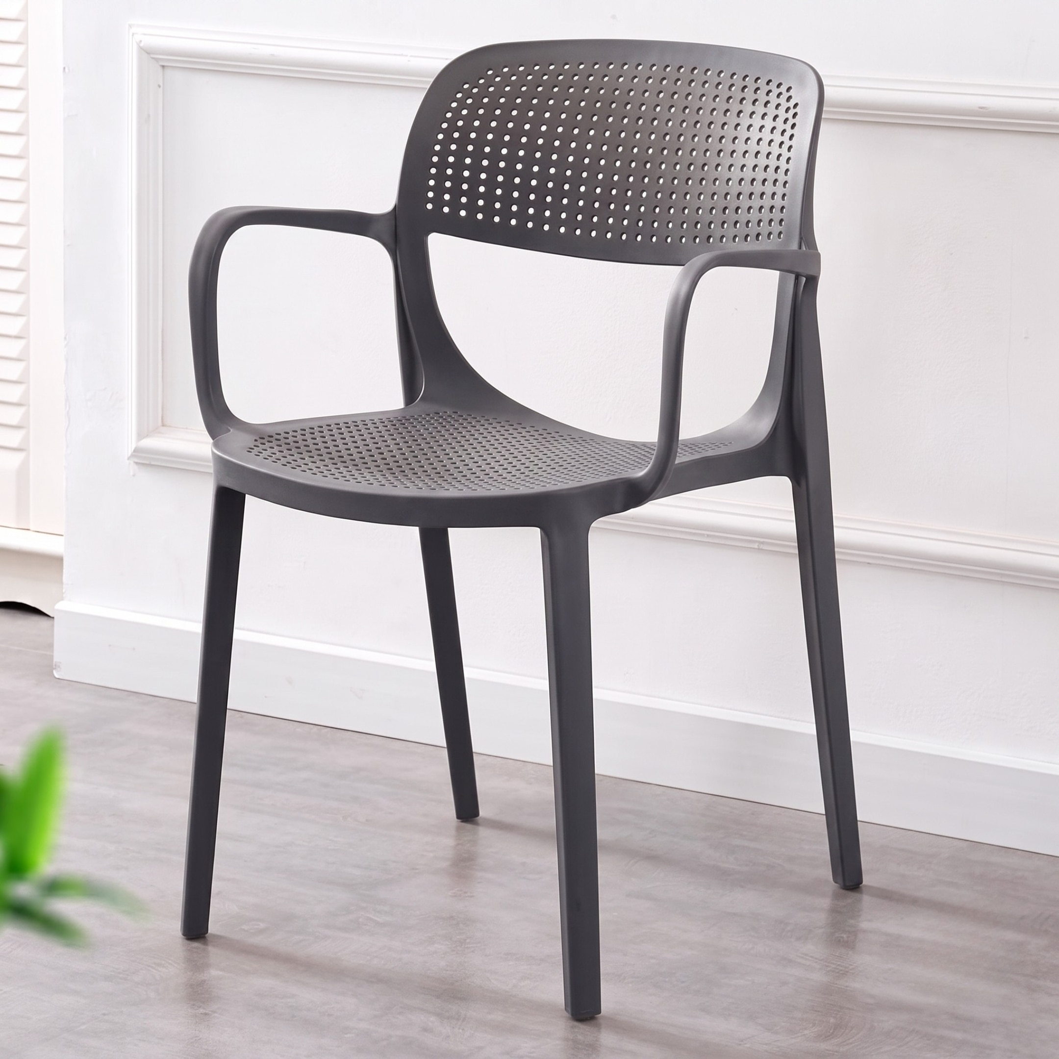 Kepler Brooks Vola Cafeteria Dining Chair in Grey Colour - Kepler Brooks
