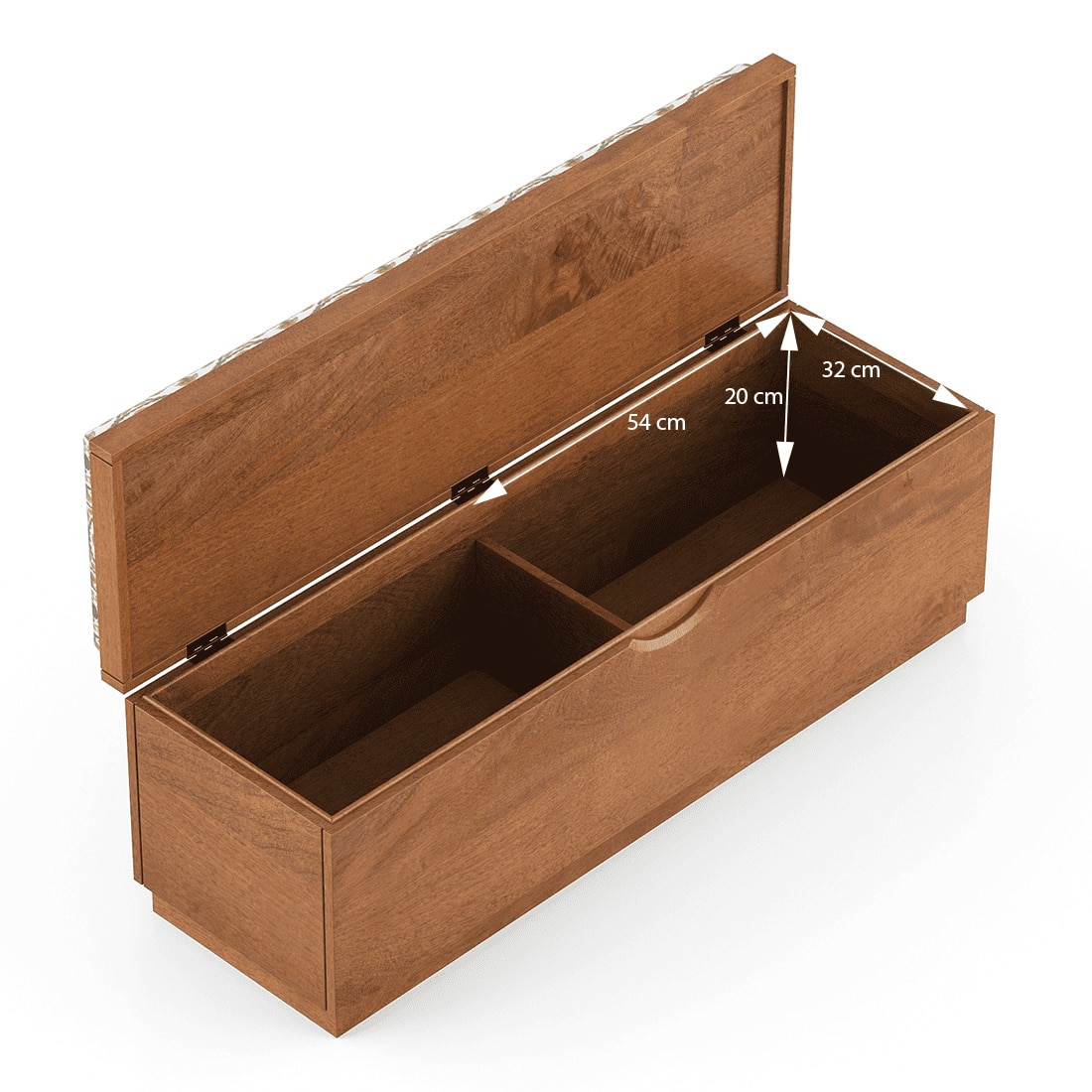 Zephyr Blanket Box In Amber Walnut Finish