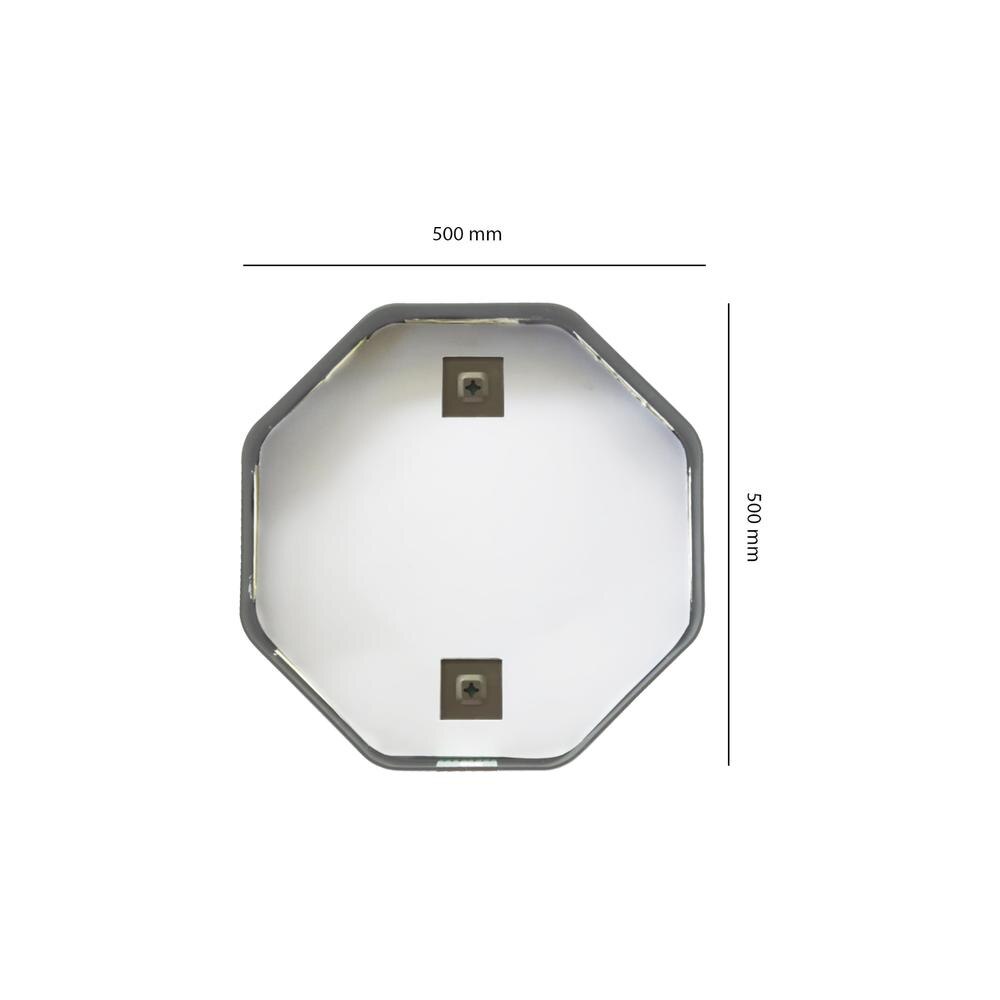 Aluminium Octagon Decorative wall mirror by elegant arts and frames (Mirror size 500 mm)