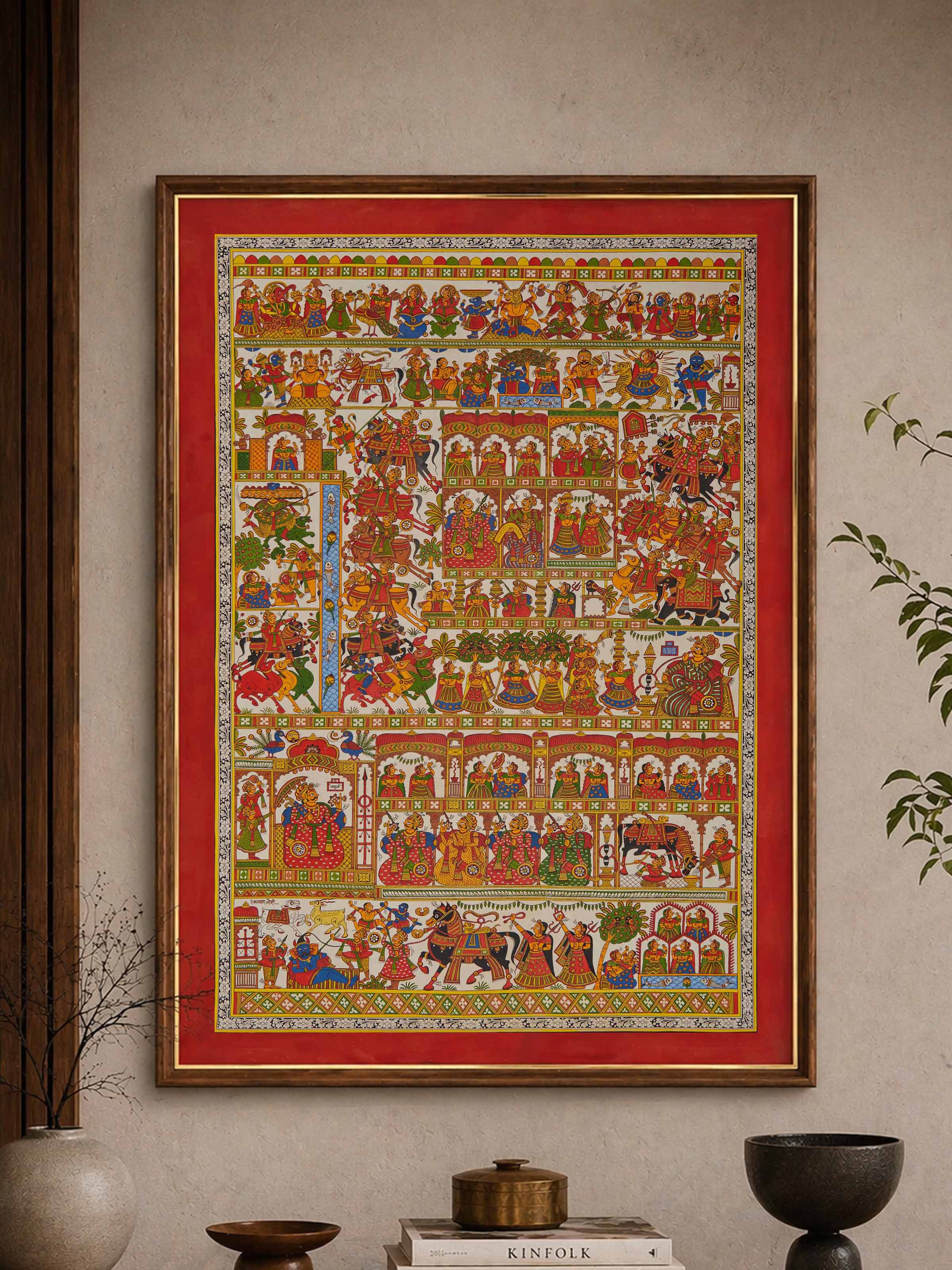 Front view of the Phad Painting Wall Art