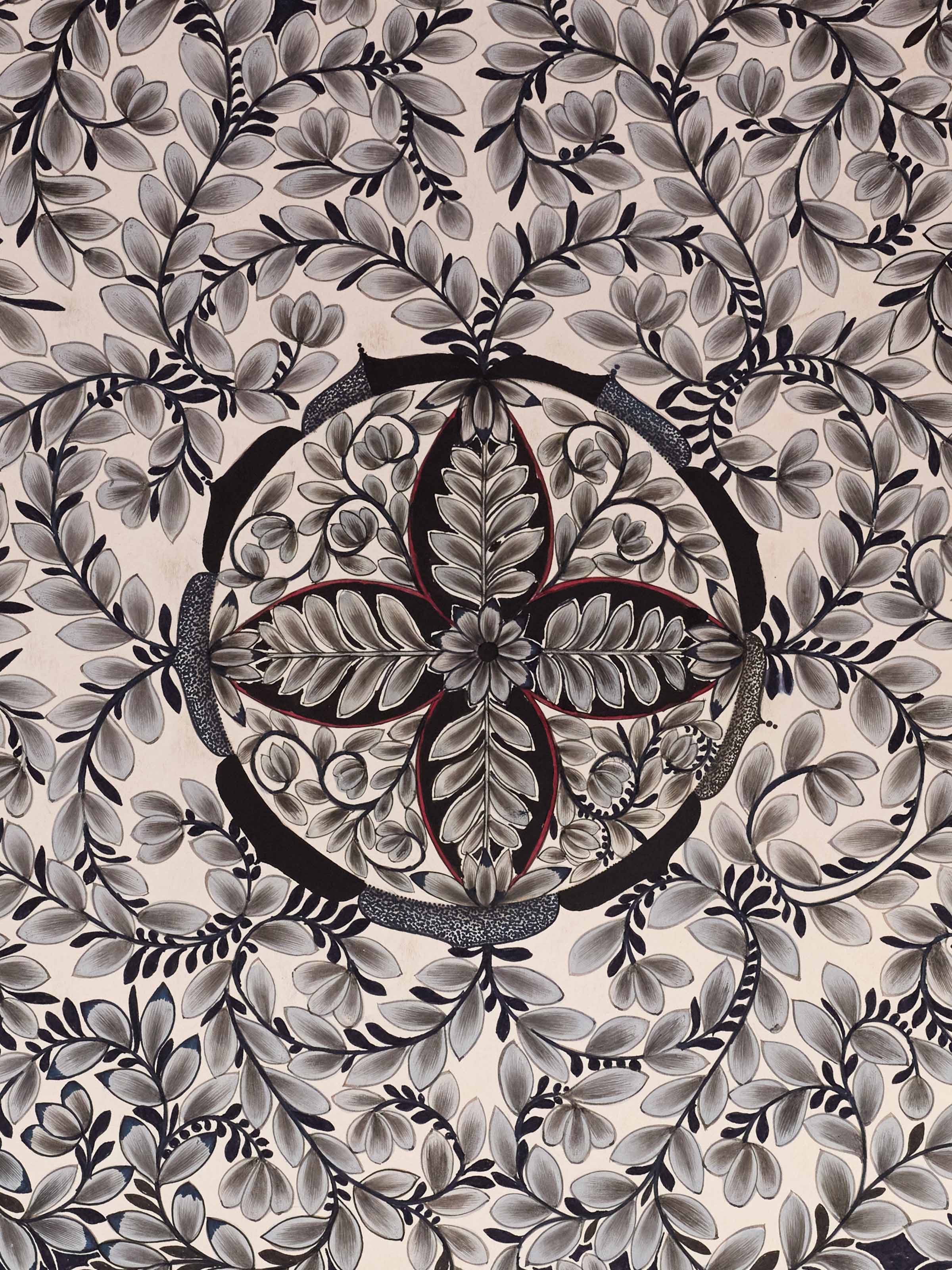 Tree Life Black Miniature Painting