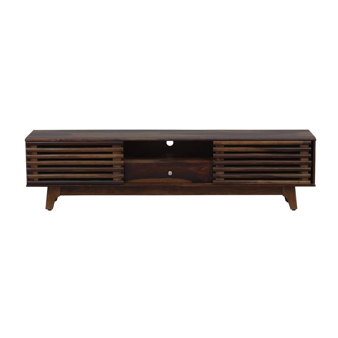 UrbanGlow Solid Wood Free Standing TV Unit in Provincial Teak Finish