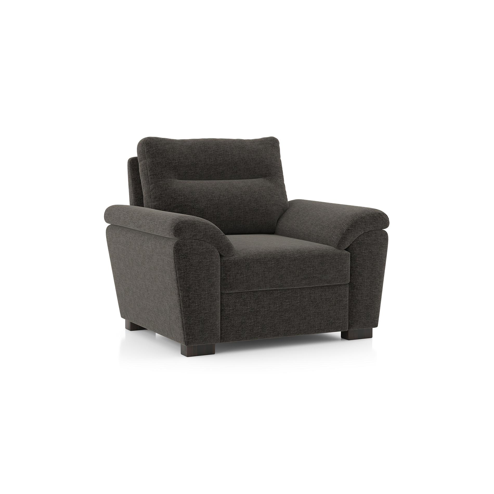 Adelaide Premium 1 Seater Fabric Sofa in Smoke Colour