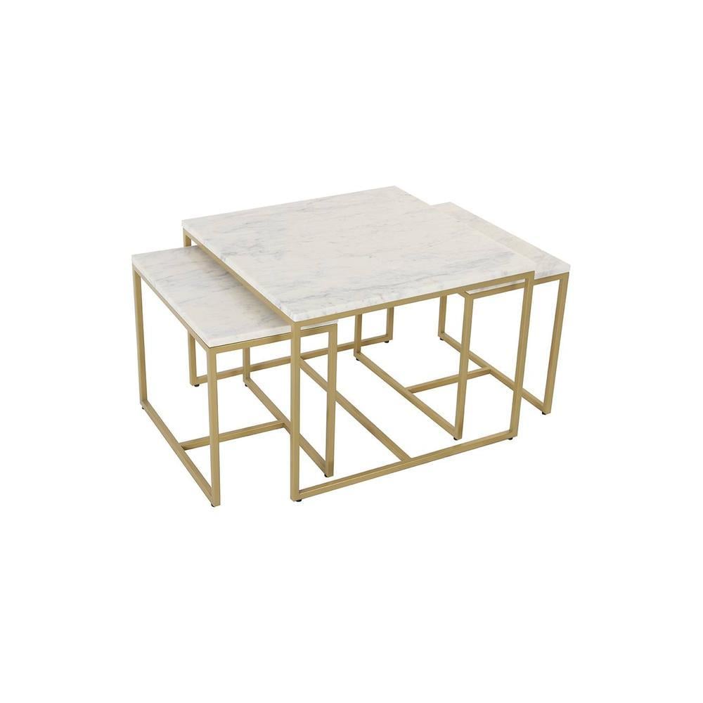 Stendal Nesting Coffee Table Set Of 3 Marble Square