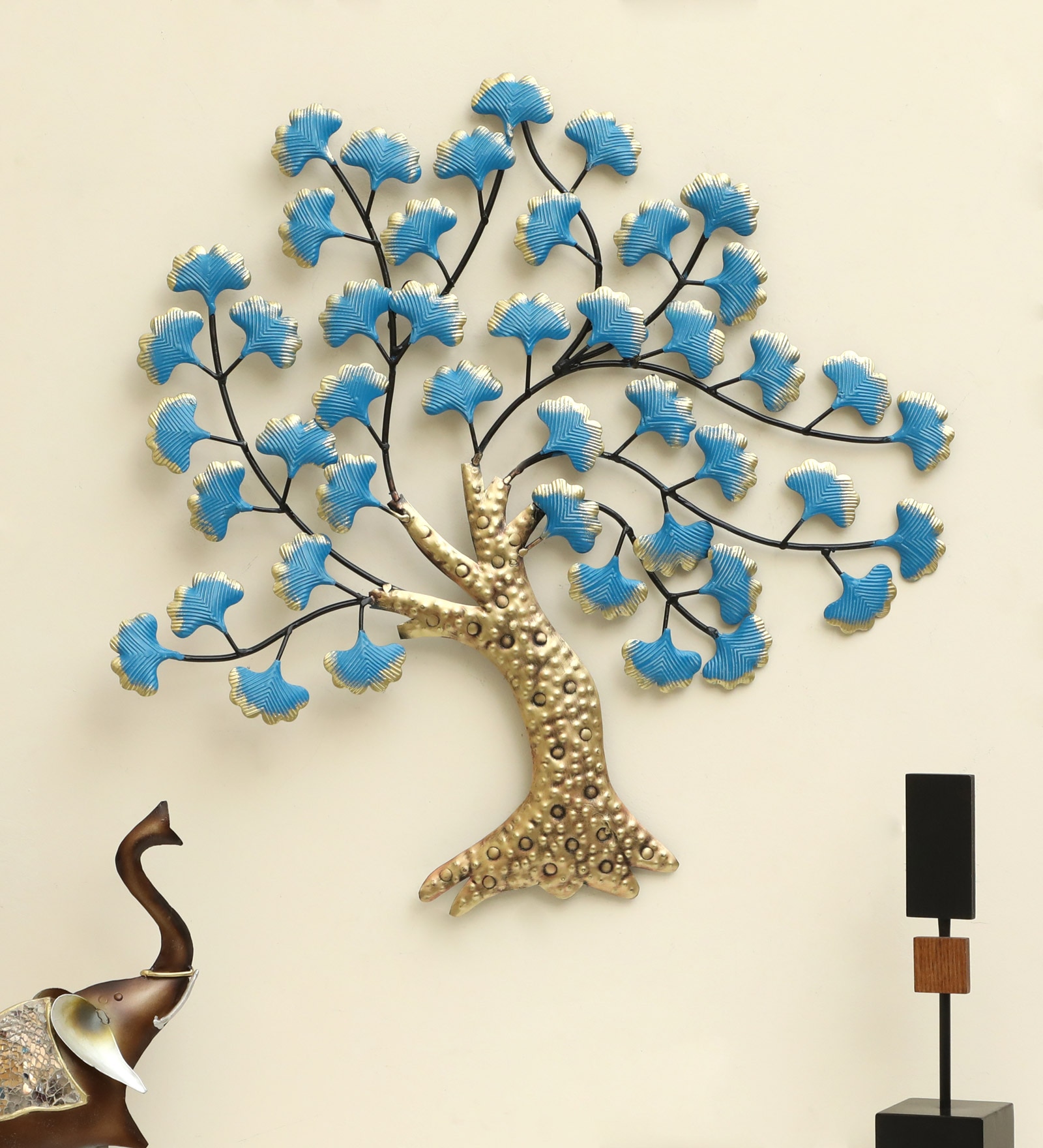 W-Dara Abstract Metal Wall Decor in Multicolor Set of 1