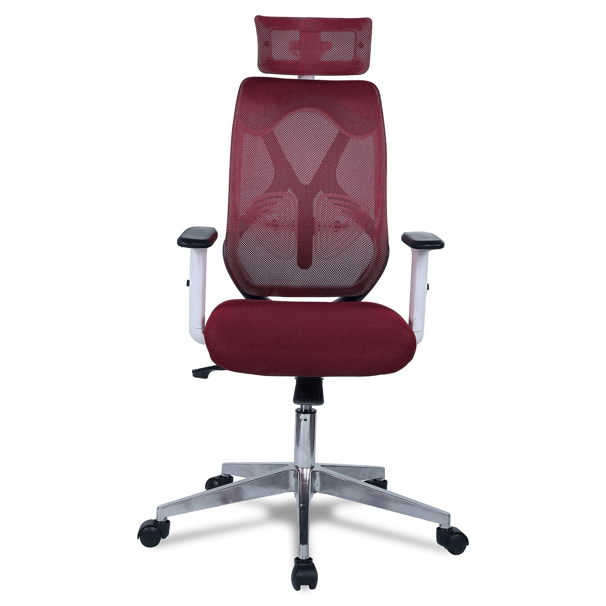 Wiweangs High Back Ergonomic Chair in Maroon Colour