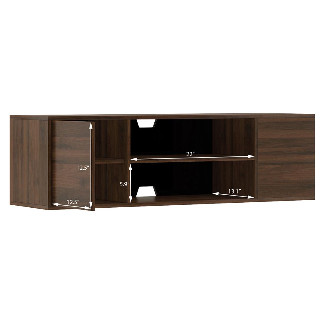 Astrid Engineered Wood Wall Mounted TV Unit in Black Finish