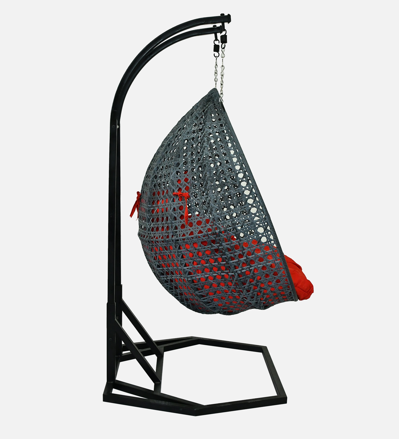 Zermatt Wicker Swing In Grey Color