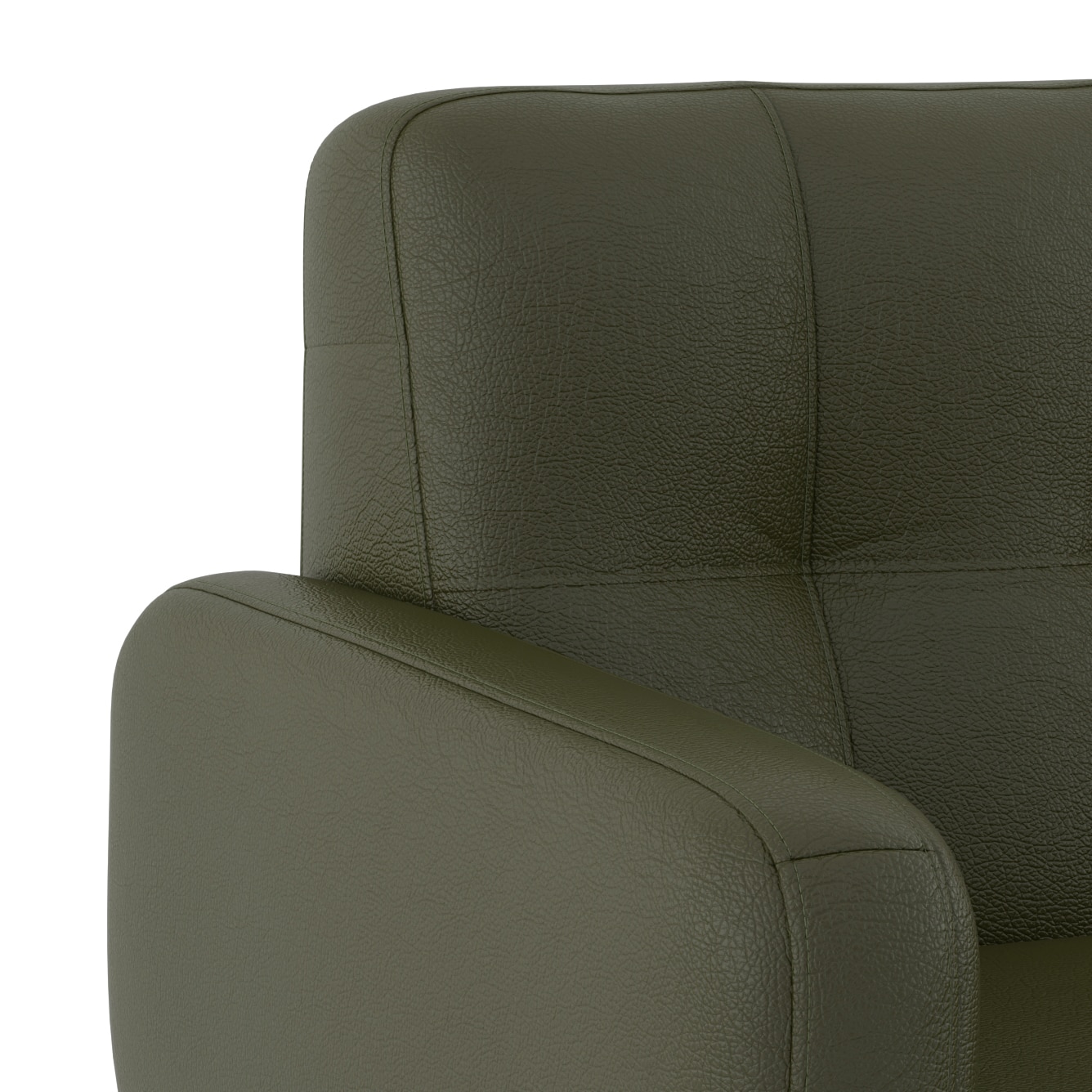 Waverly 2 Seater Leather Sofa in Army Green Colour