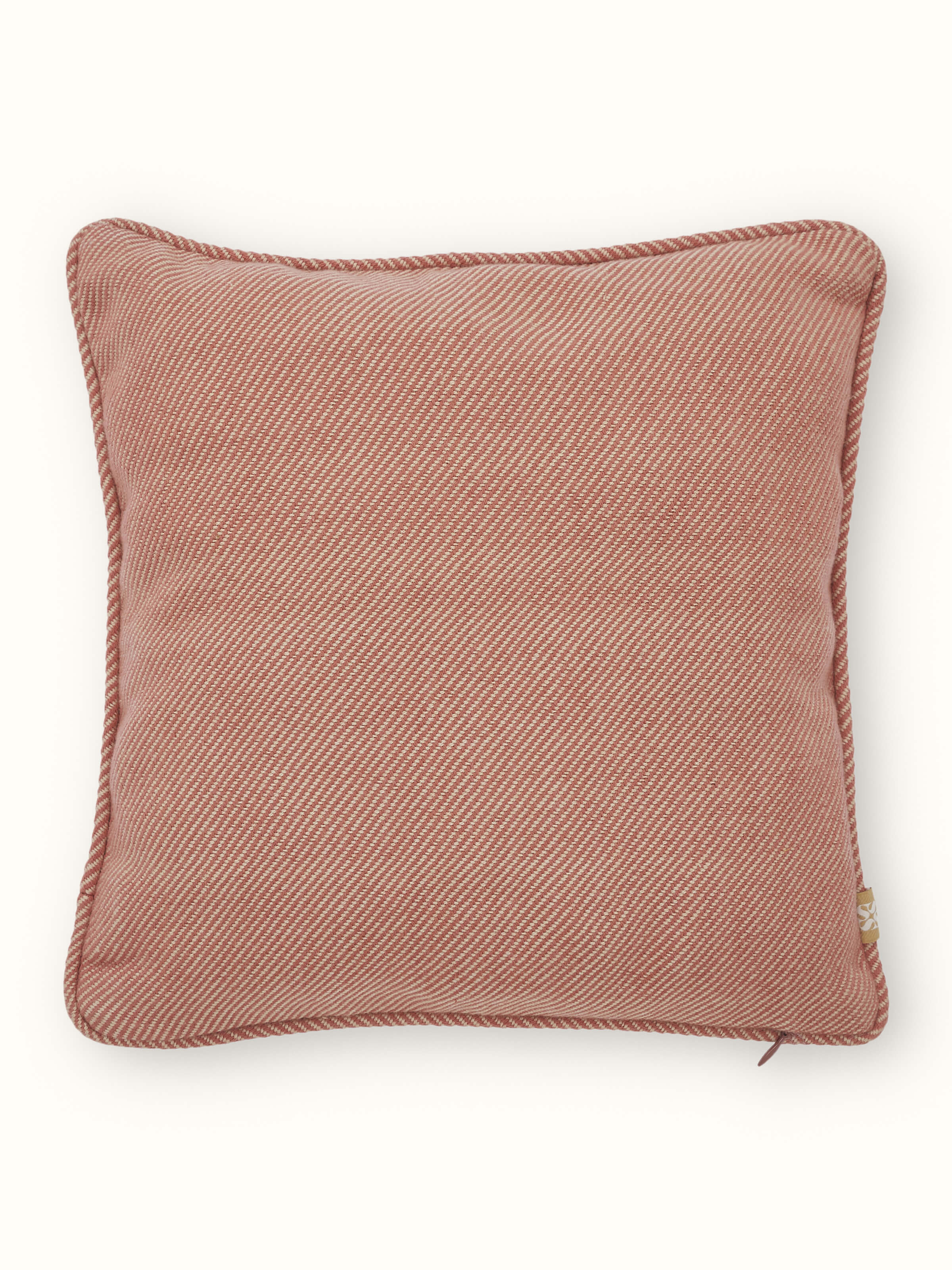 Godna Peach Buta Cotton Handwoven Pattu Cushion Cover