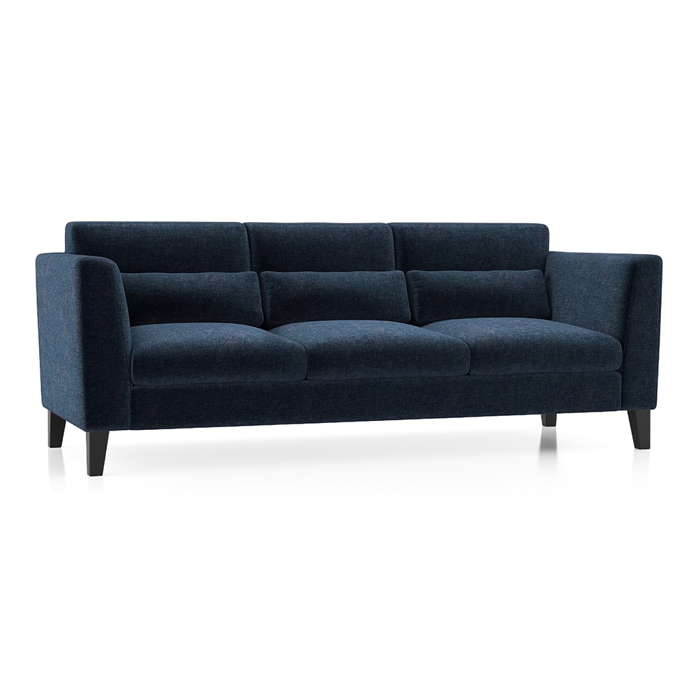 Lewis Sofa (Colour : Cobalt, Cushion : Hard, Seater : 3+2)