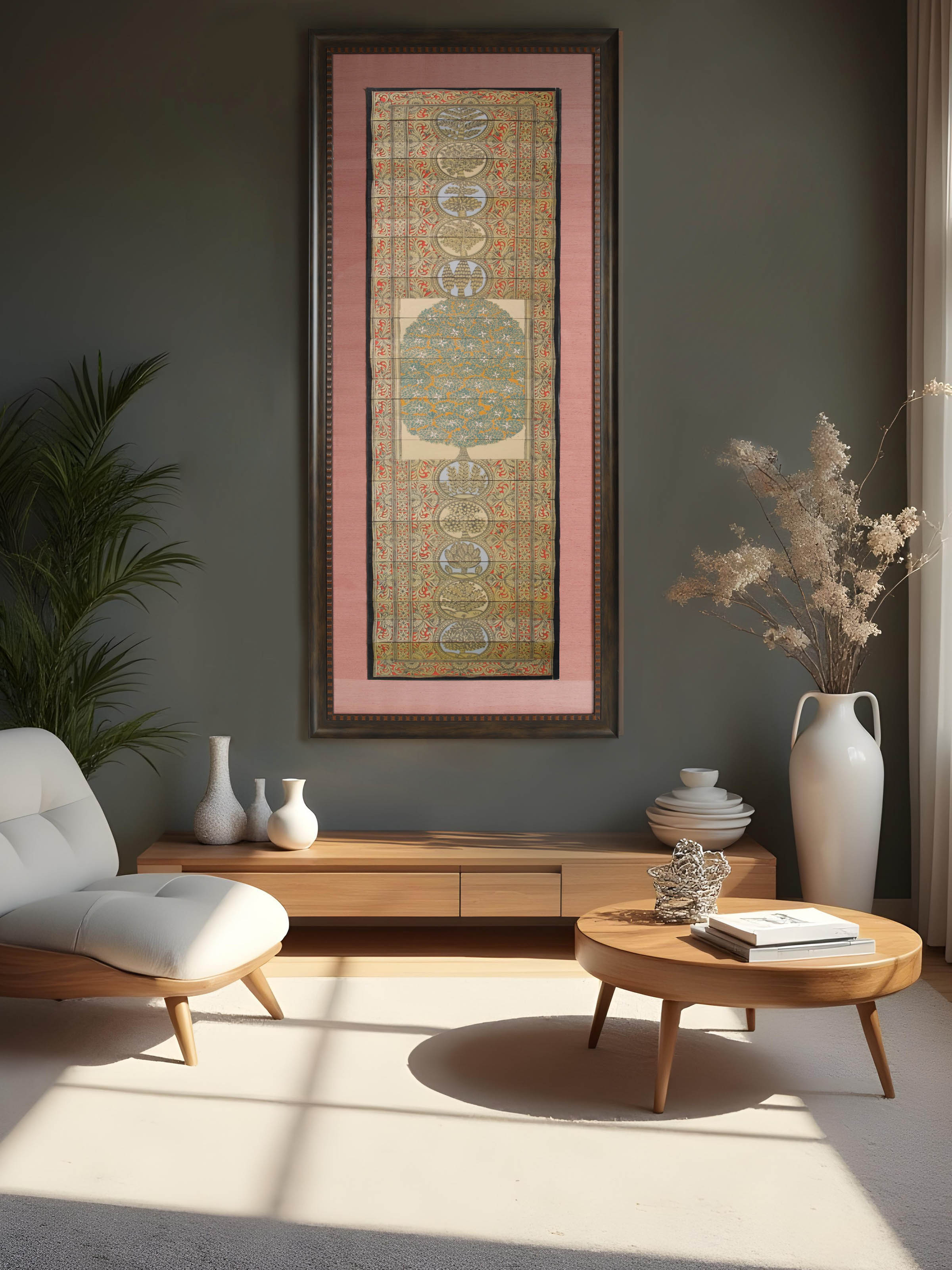 Tree of Palm Leaf Engraving