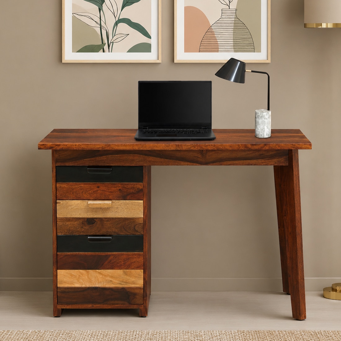 Camille Solid Wood Study Table in Dual Tone Finish - Jyoti Impex