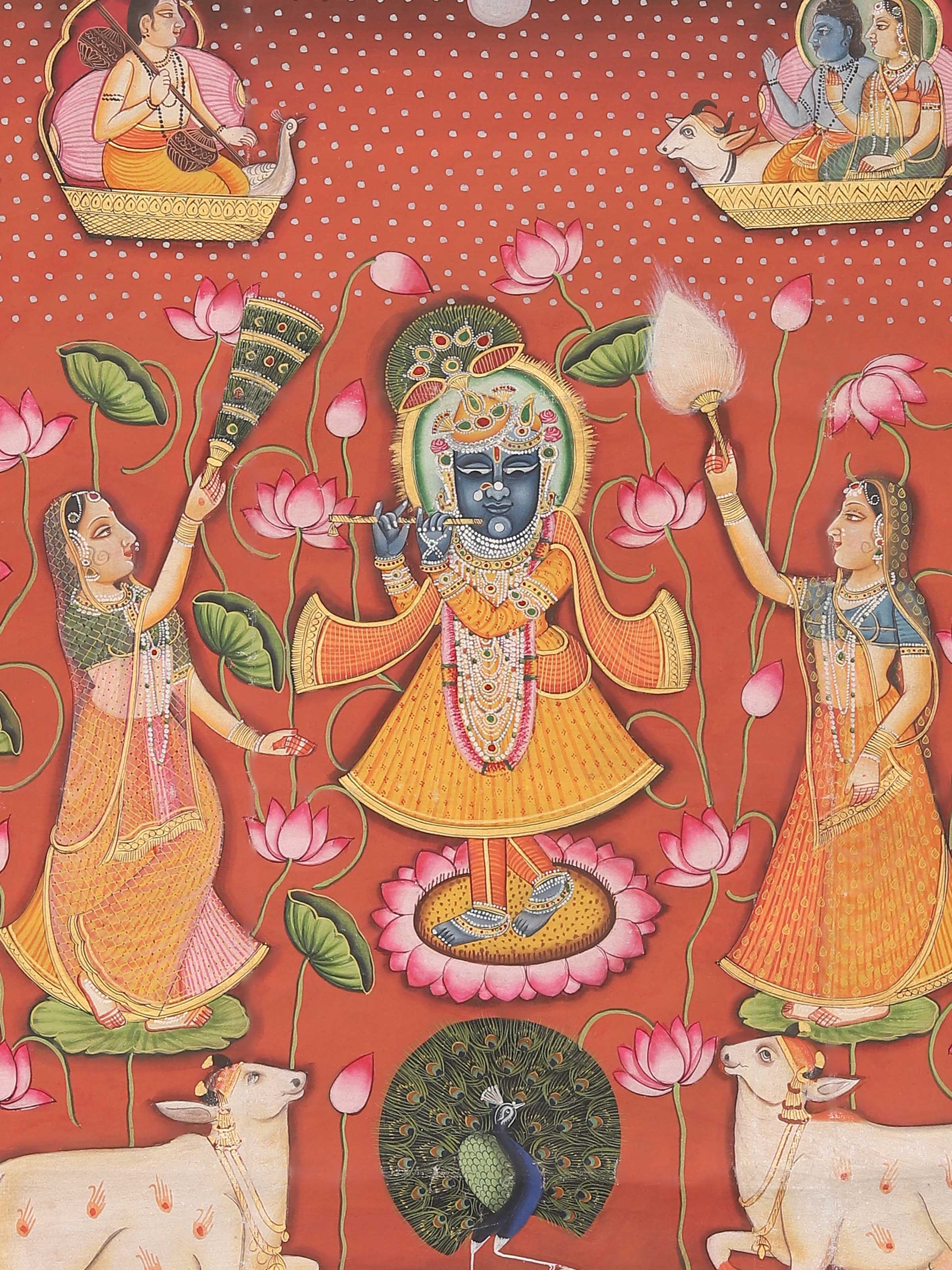 Sharad Purnima Kamal Pichwai Painting
