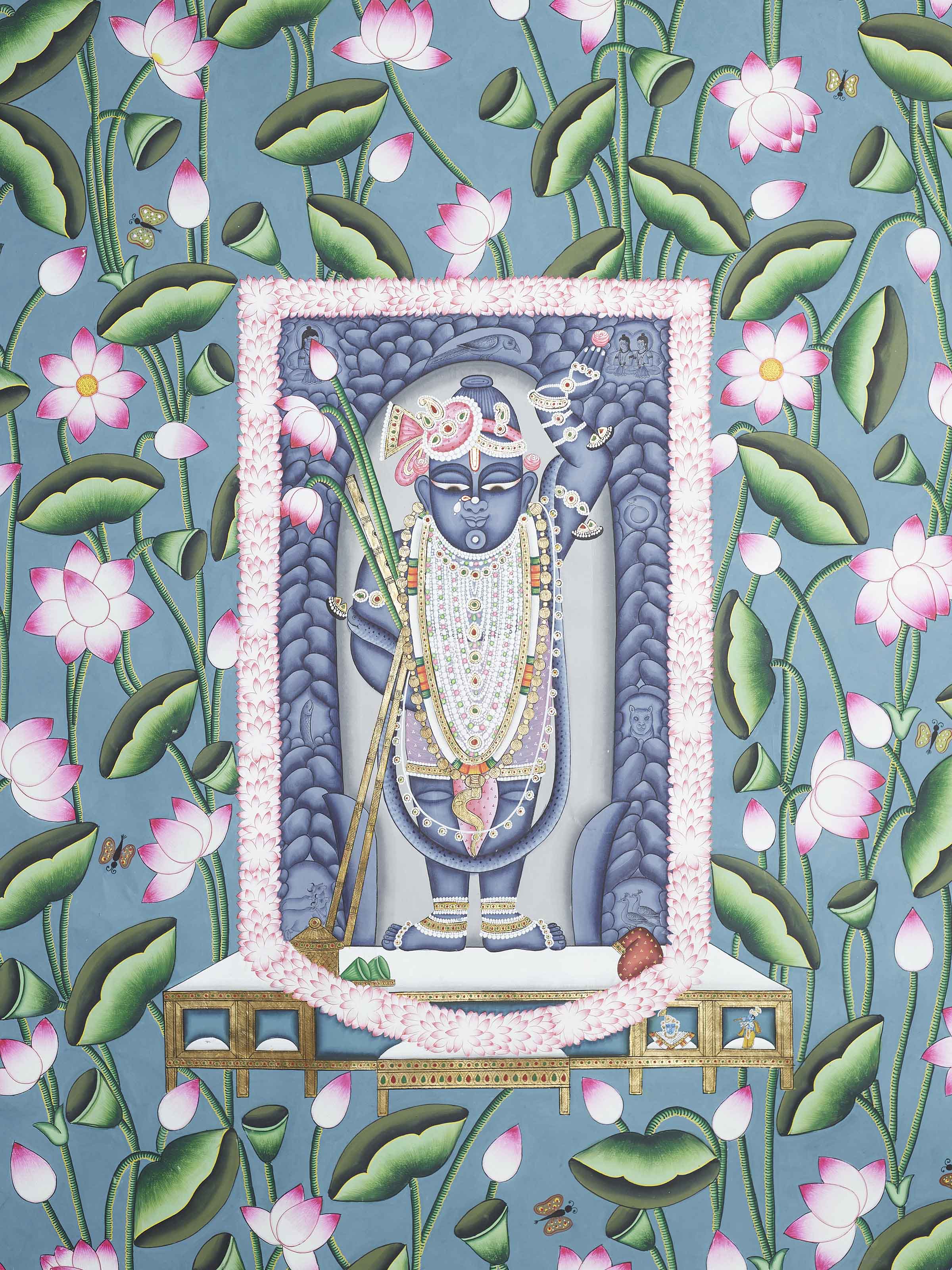Shrinathji Kamal Talai Pichwai Painting