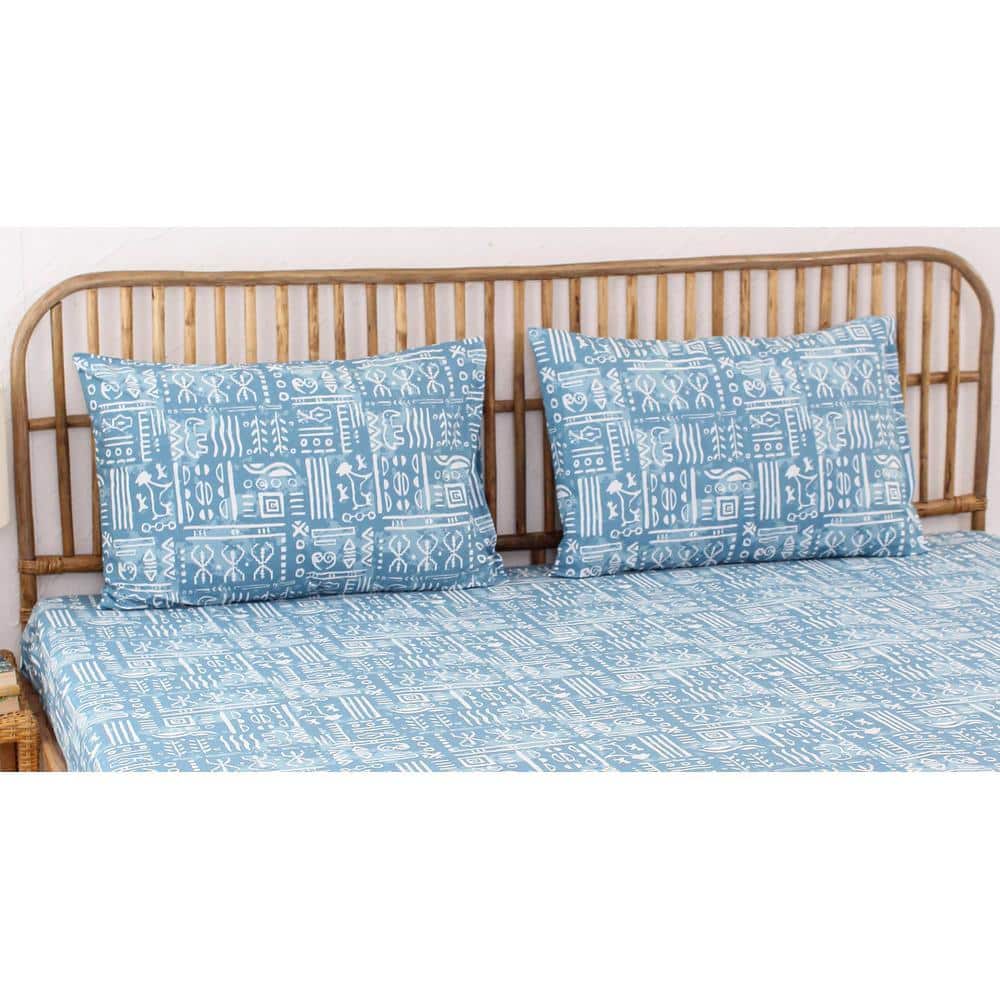 Gamathi King Bedsheet Set Light Blue
