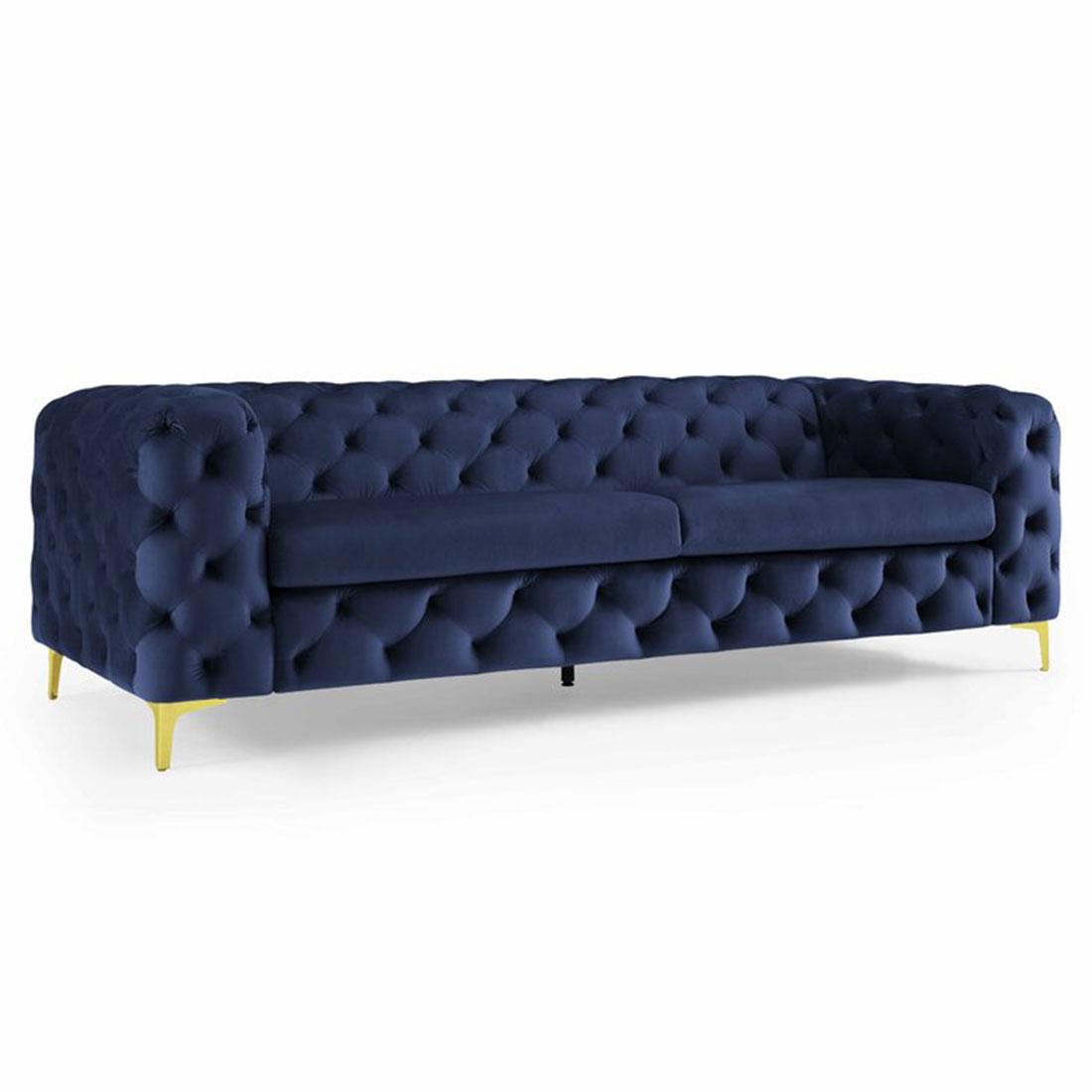 Cherish Fabric Sofa - Navy Blue