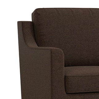 Abbey 1 Seater Fabric Sofa in Mocha Colour
