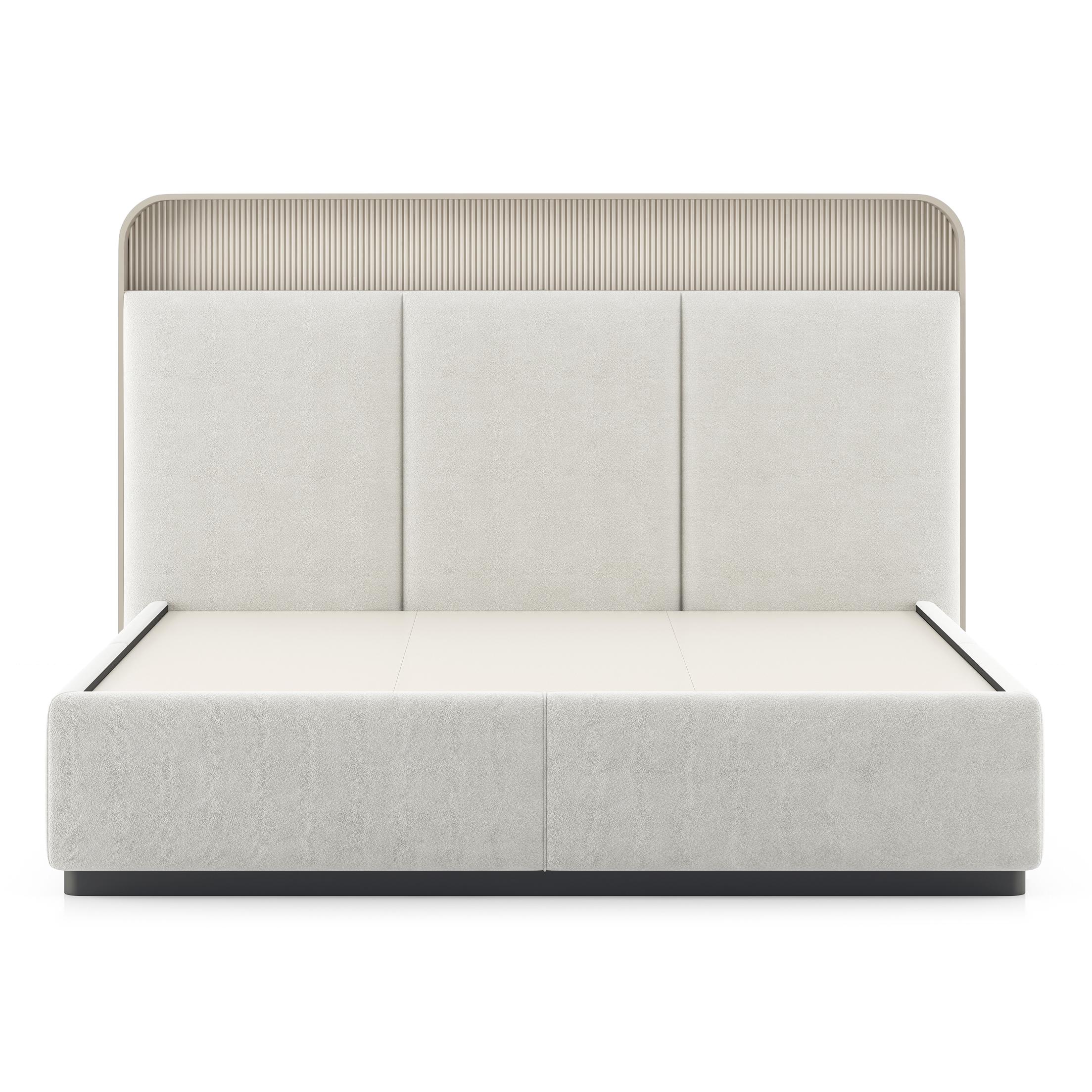 Valeria Upholstered King Bed In Dual Tone Finish