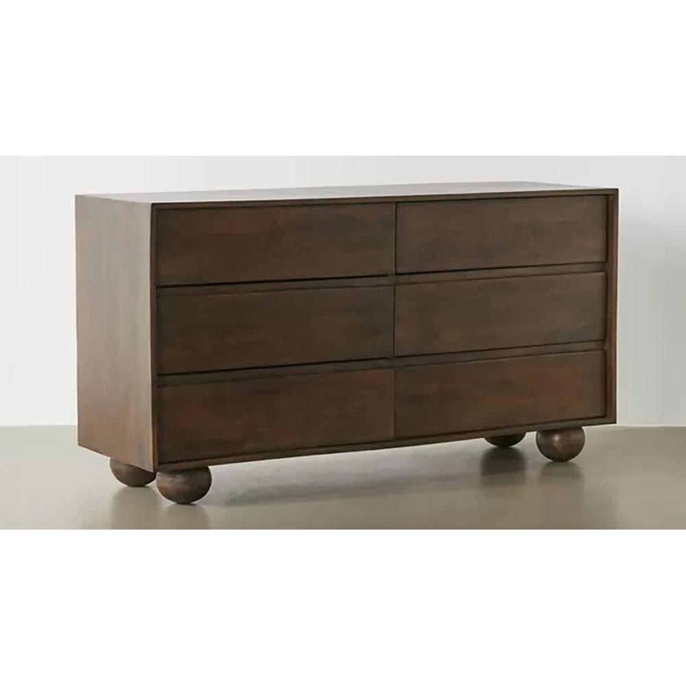Mahe Mango Wood Chest Of Drawers In Provincial Teak Finish