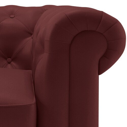 Winchester 3 Seater Leather Sofa in Wine Colour
