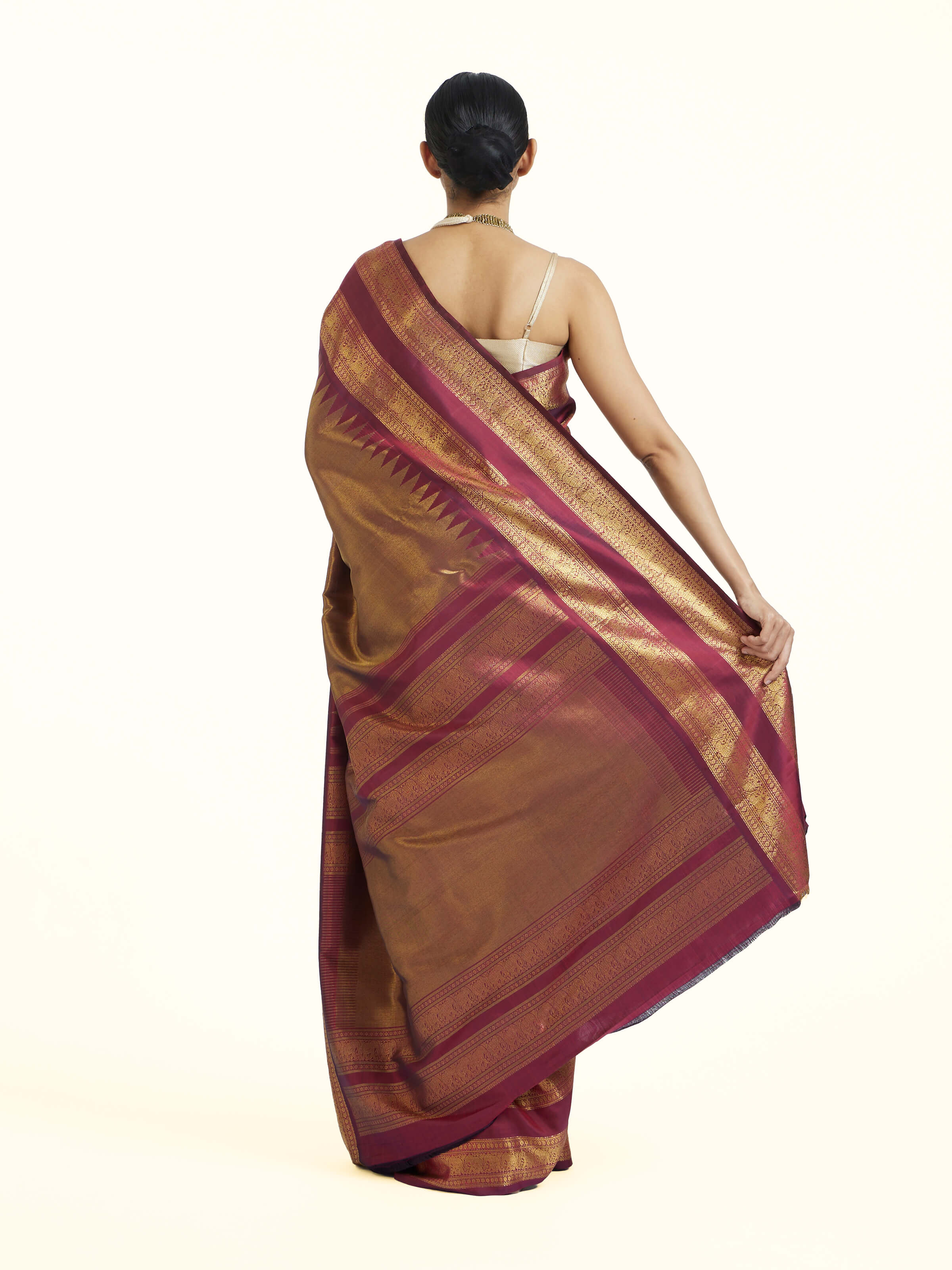 Pink Kancheepuram Silk Zari Saree