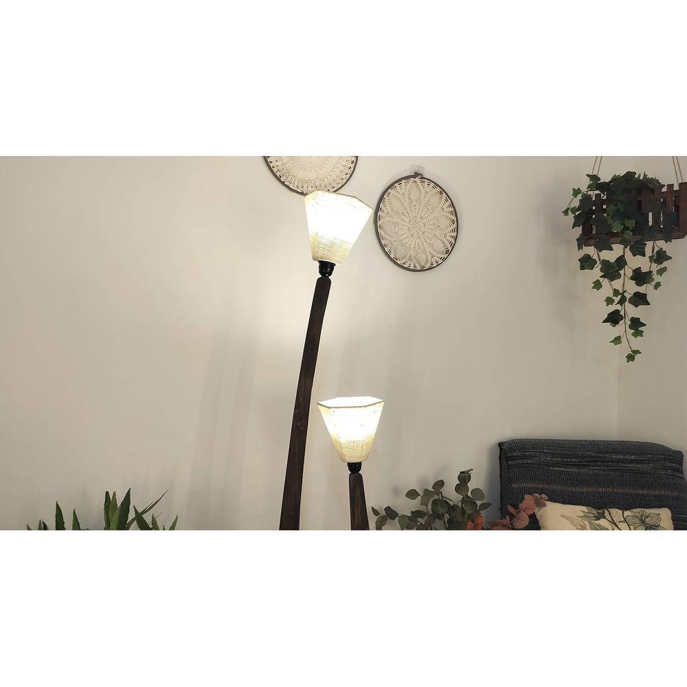 Jasper Beige Jute Floor Lamp with Beige Jute Base