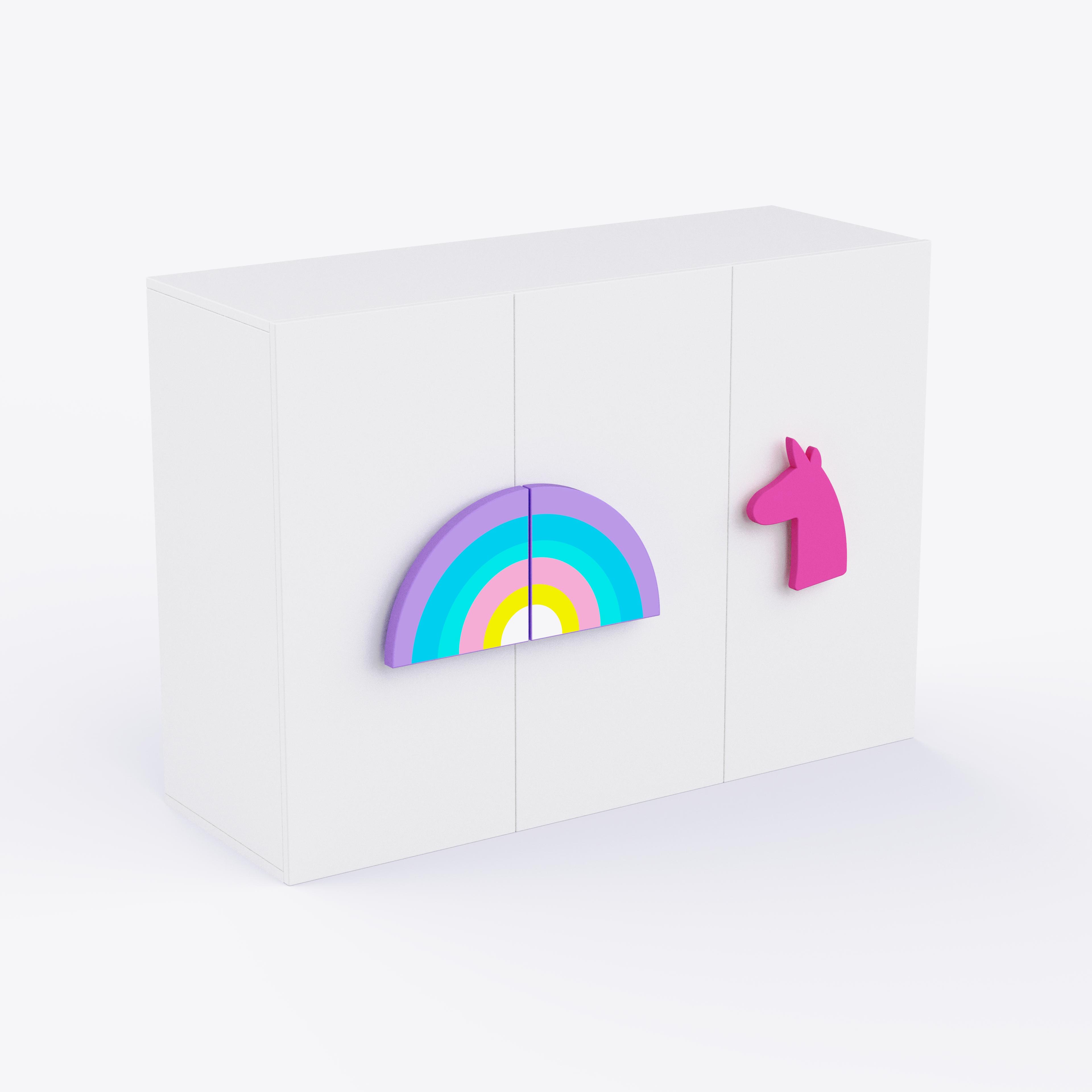 Unicorn'S Playground Cabinet Storage In White Colour