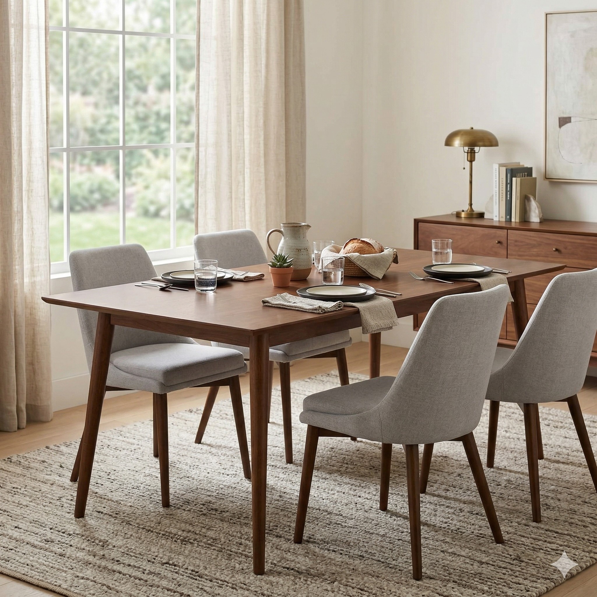 Scandinavian Dover Dining Table Cocoa Finish - Nestnordic