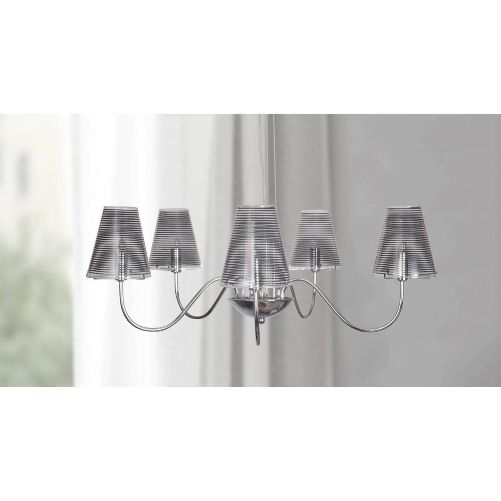 Yearby 5-Light Sputnik Glass Shade chandelier