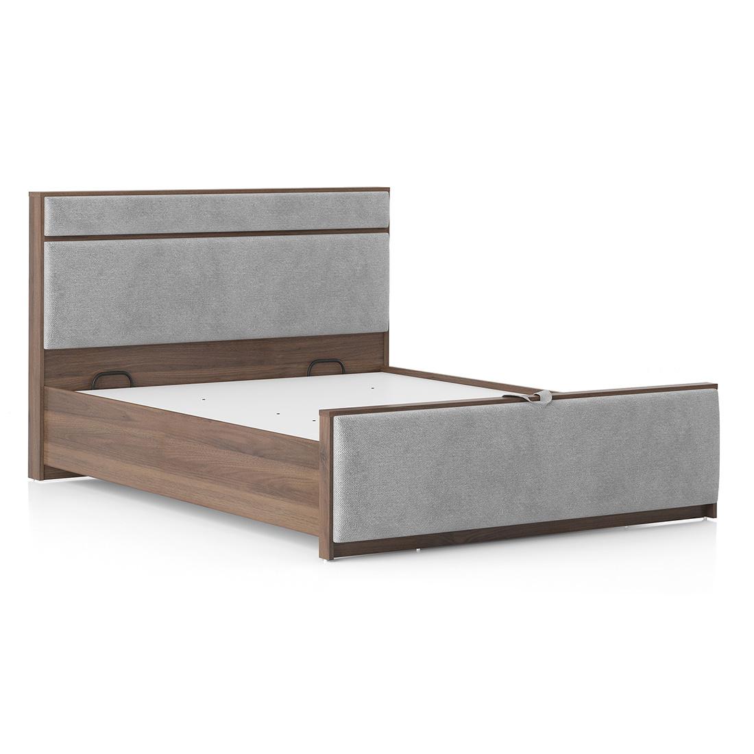 Rio Engineedred Wood Queen Size Hydraulic Storage In Granite Weave