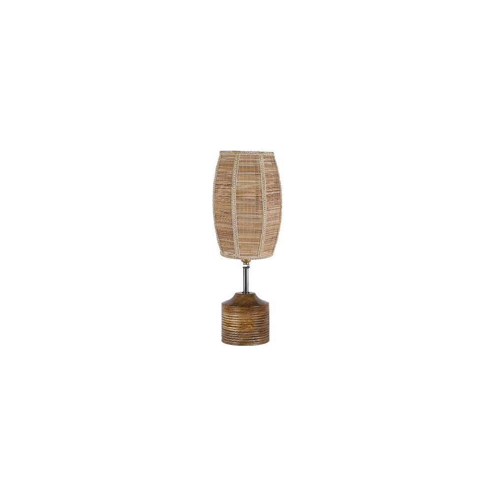 Ximena Wood Table lamp with Bamboo Shade