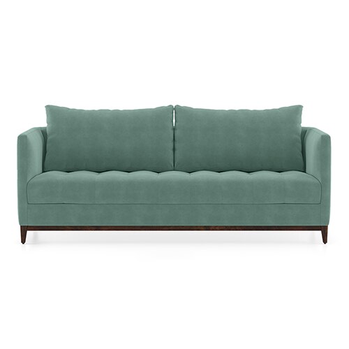 Florence Compact Sofa Set (Colour : Dusty Turquoise Velvet , Seater : 3+1+1)