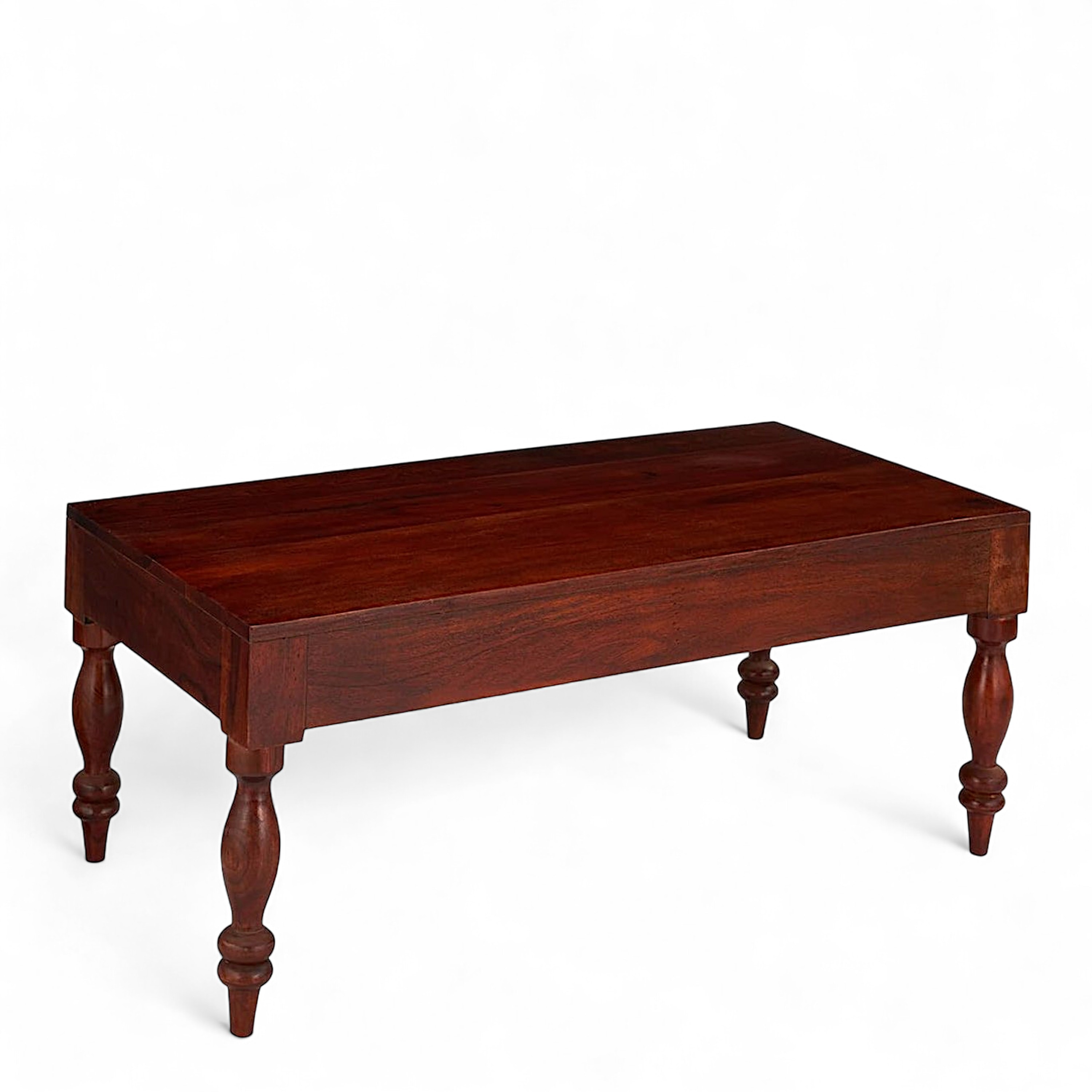 Hudson Sheesham Wood Traditional Rectangle Coffee Table In Honey