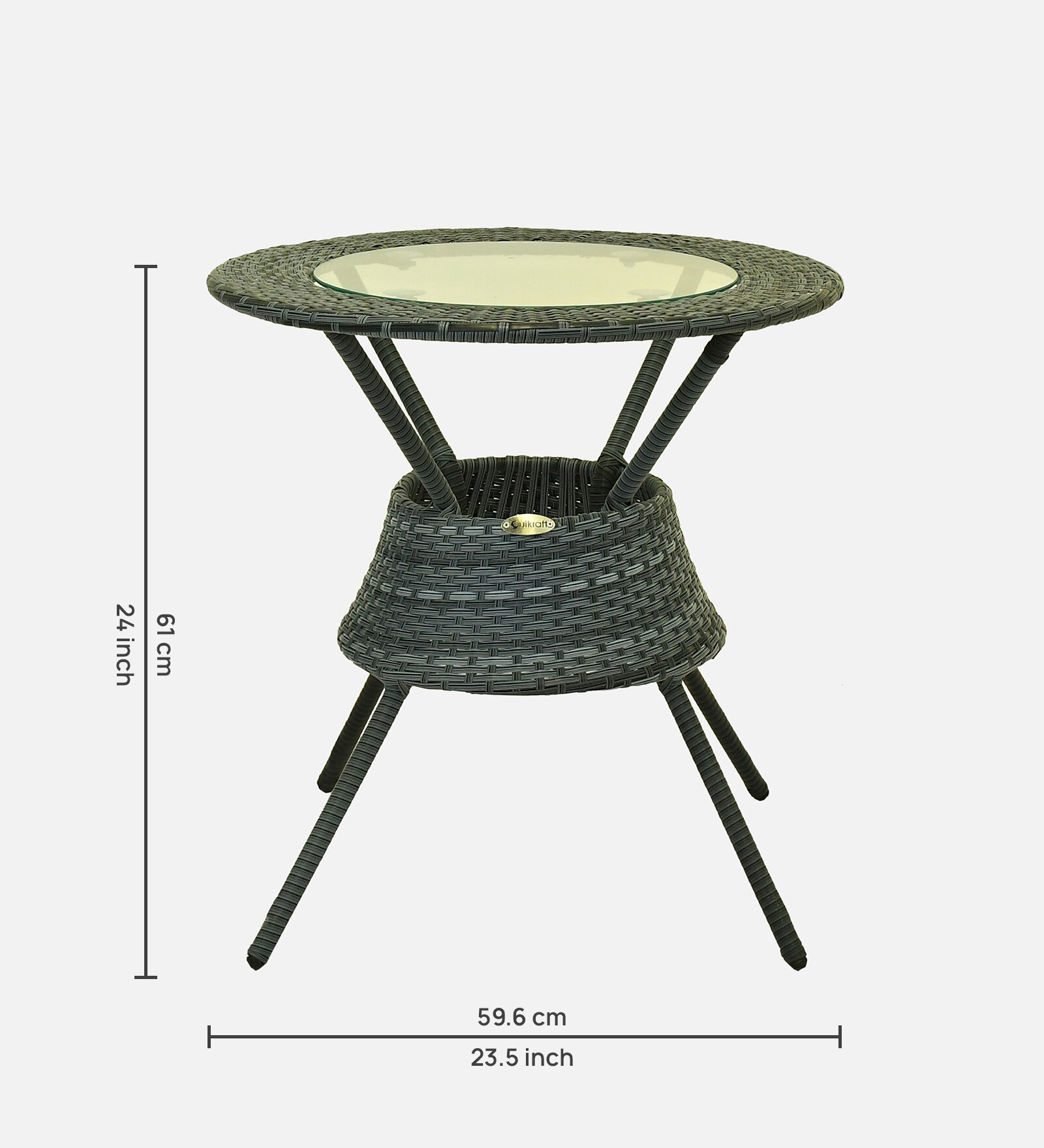 Ballarat  Wicker Table And Chair Set In Bombay Brown Dual Tone Finish