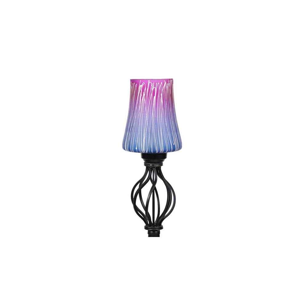 Claire Black Glass Shade Floor Lamp