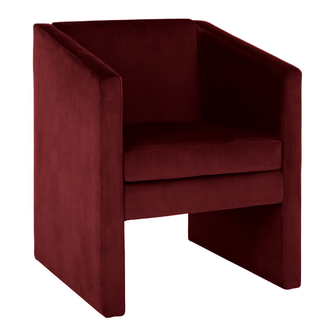 Shuntina Accent Velvet Chair in Maroon Colour
