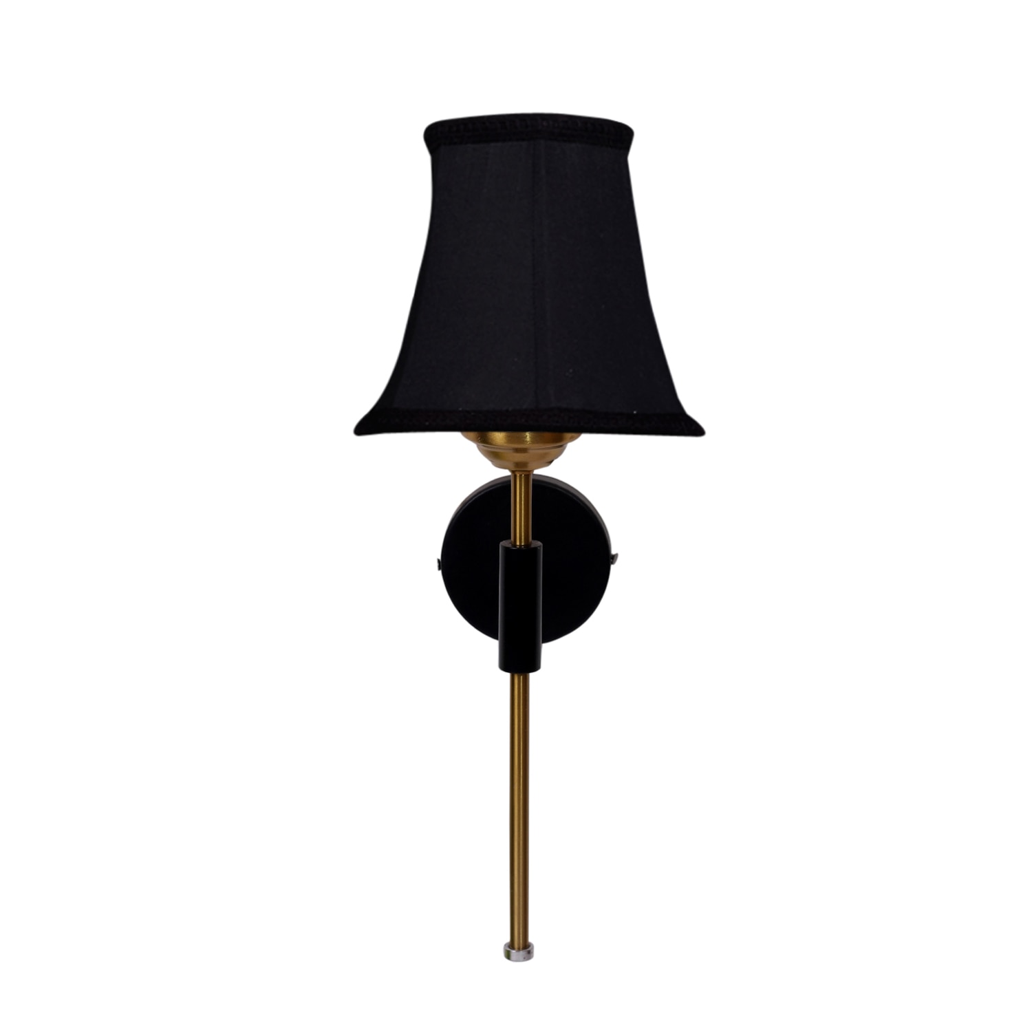 Devansh Metal Wall Mounted Lamp With Black Cotton Shade